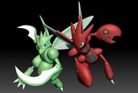 Pokemon Scyther Scizor | 3D
