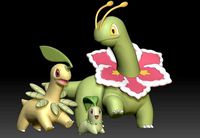 Pokemon Chikorita Bayleef Meganium | 3D