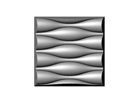 Undulated wave 3d decor wall relief N02 | 3D