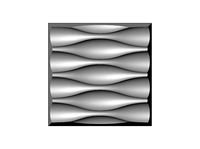 Undulated wave 3d decor wall relief N01 | 3D