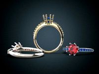 Engagement 1 carat ring 3D Printable model R3 | 3D