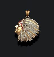 Native American Indian man pendant | 3D