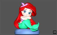 ARIEL BABY LITTLE MERMAID PRINCESS DISNEY CHARACTER CUTE | 3D