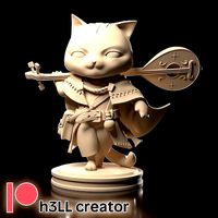 Chibi Cat Bard | 3D