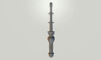 Gravitational Uranium Neuroblaster Baton | 3D