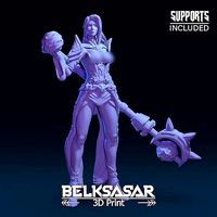 Female Elf Wizard Topless | 3D