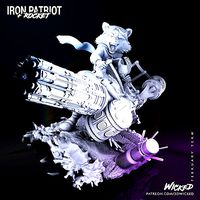Wicked Marvel Avengers Endgame Rocket Racoon Sculpture STLs | 3D