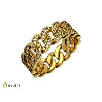 N166 US11 Cuban ring T04 | 3D