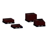 Model Railway Railroad Brick Pallet Stack | 3D