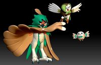 Pokemon Rowlet Dartrix Decidueye | 3D