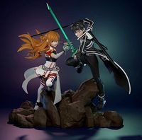 Asuna and Kirito From SwordArtOnline 3dPrint | 3D