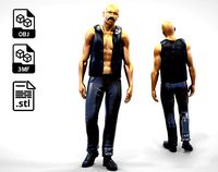 N4 Outlaw Biker Standing  | 3D