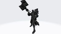 JAYCE STATUE LEAGUE OF LEGENDS GAME CHARACTER WITH WEAPON | 3D