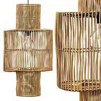 Hanging rattan lamp shade by Tine K Home