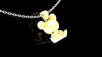 Teddiursa Pendant jewelry Gold | 3D