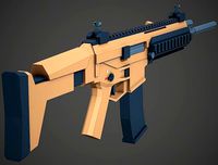 Stylized Bushmaster ACR Rifle Low Poly Mobile Ready