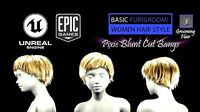 Pixie Blunt Cut Bangs Groom RealTime Hairstyle Unreal Engine 4