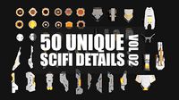 Sci-Fi Details Kit-Bash Set VOL02