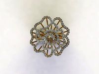 R144 flower ring diamond for girl