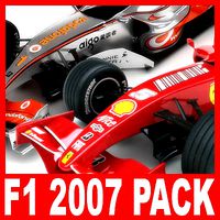 F1 2007 McLaren MP4-22 Ferrari F2007