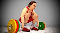 Animated 3D  model of a weightlifter