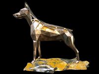 Steampunk Doberman Pinscher Rock