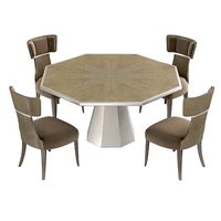 Michael Amini AICO LANTERNA Octagonal dining table and chairs