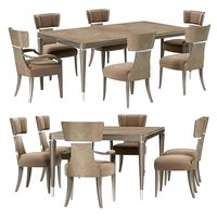 Michael Amini AICO LANTERNA rectangular dining table and chairs