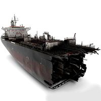 Shipwreck broken tanker