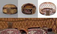 Old Mongolian Yurt and Interior