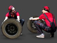 Stylized Car Mechanic Character
