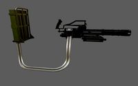 MINIGUN M134 with ammunition backpack