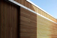 Siberian larch lamellas cladding textur