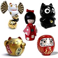 Japanese dolls and fortune cats collection