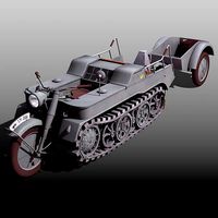 SdKfz 2 Kettenkrad HK 101 half-track motorcycle