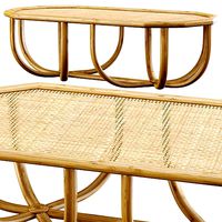 Spider rectangle rattan coffee table