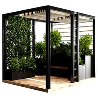 Landscape Furniture with Pergola and Roof garden 01