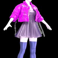 DRESS CYBERPUNK SET