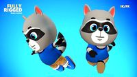 Raccoon Dog Animated Rigged