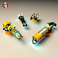 Low Poly Laser Gun Pack 01