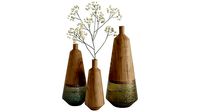 Secos E Molhados Vases Wood And Glass Modell 02