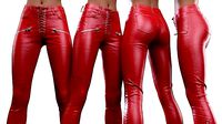 DOLLSKILL Laced Front Leather Trousers