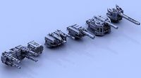 Sci-Fi Gunner Gun Turret Spaceship Military Ship Pack