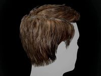 Low Poly Male Hairstyle for Games