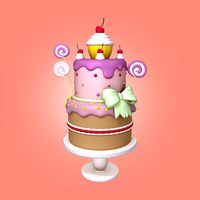 Birthday cake cartoon