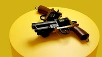 Black and gold Revolver