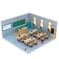 Lowpoly Cartoon Classroom