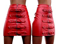 DOLLSKILL Buckles Leather Skirt