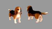 Cartoon pet puppy - Basset - baby dog