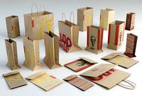 Fastfood paper bags set